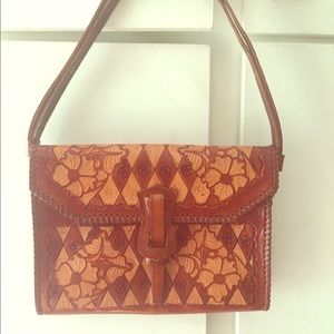 Mexican Hand Tooled Leather Purse
